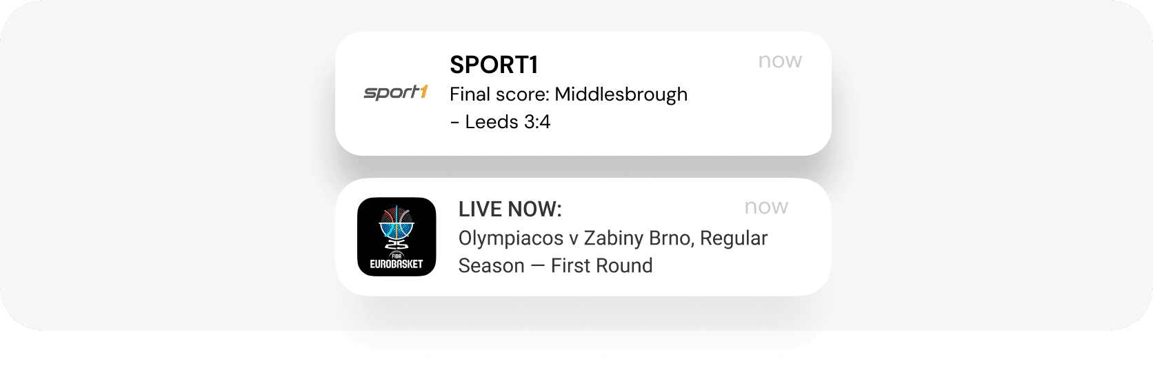 Sports updates automated push notification campaign